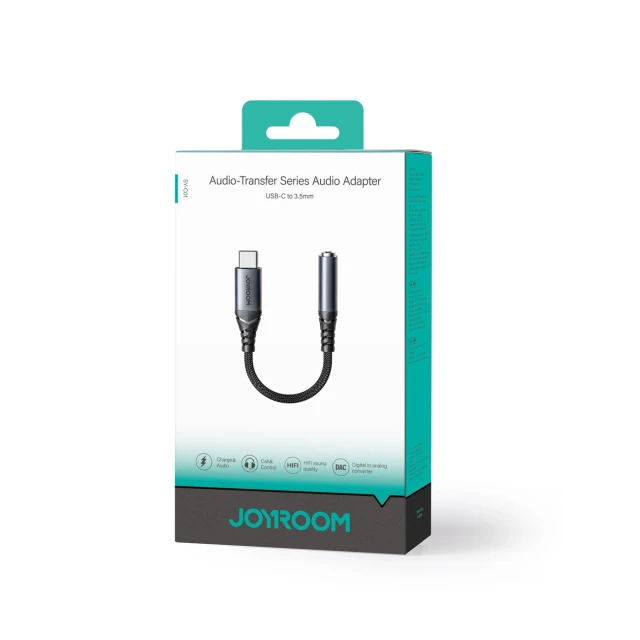 Адаптер Joyroom DAC USB-C to Mini Jack 3.5 mm Black (SY-C01)