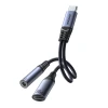 Адаптер Joyroom DAC USB-C to USB-C/Mini Jack 3.5 mm Black (SY-C02)