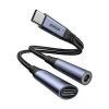 Адаптер Joyroom DAC USB-C to USB-C/Mini Jack 3.5 mm Black (SY-C02)