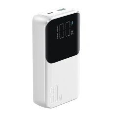 Портативний зарядний пристрій Joyroom PD/QC 10000mAh 30W USB-A/USB-C with Built-in Lightning/USB-C Cable White (JR-PBC06 White)