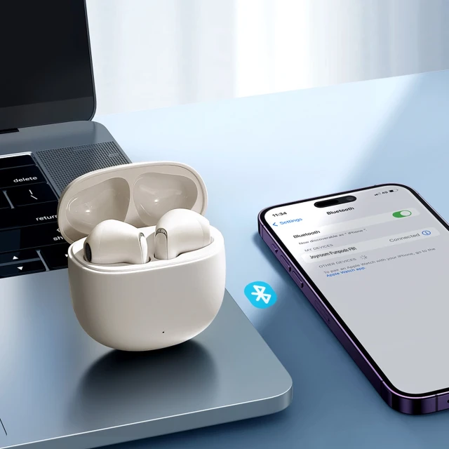 Бездротові навушники Joyroom Funpods Series TWS Bluetooth 5.3 Beige (JR-FB1_BG)