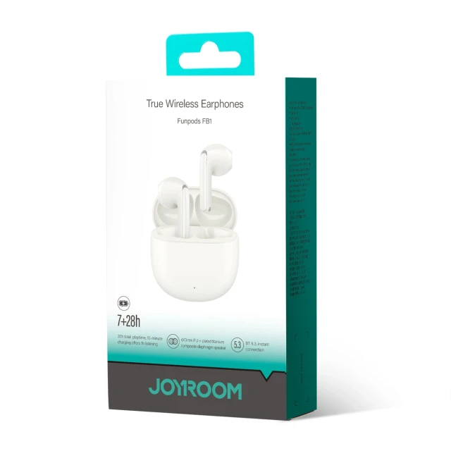 Бездротові навушники Joyroom Funpods Series TWS Bluetooth 5.3 Beige (JR-FB1_BG)