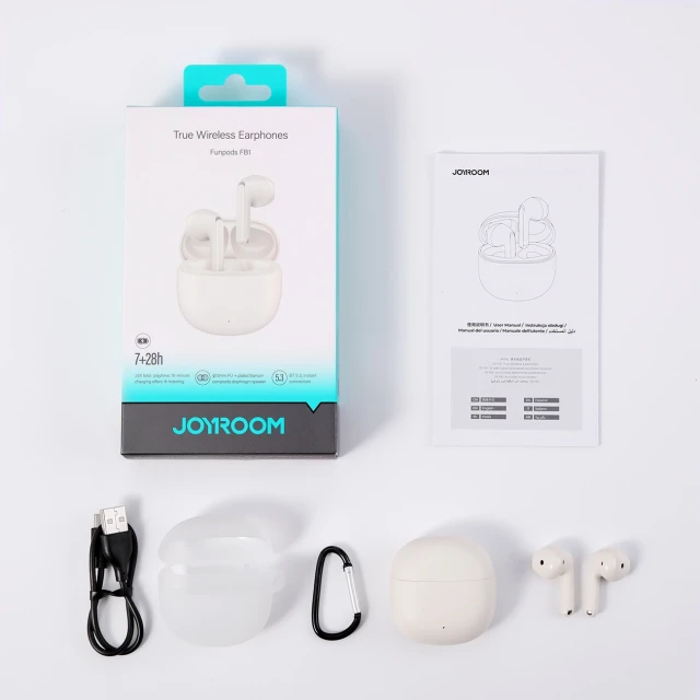Бездротові навушники Joyroom Funpods Series TWS Bluetooth 5.3 Beige (JR-FB1_BG)