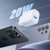 Сетевое зарядное устройство Joyroom JR-TF4 18W с кабелем 3A USB-A - USB-C 1m White (6956116780906)