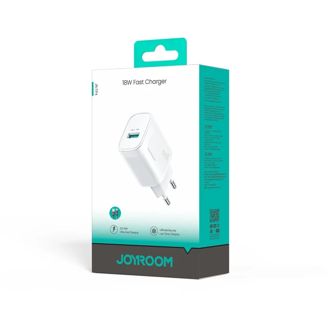 Зарядний пристрій Joyroom JR-TF4 18W USB-A White (6956116781170)