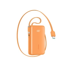 Powerbank Joyroom 35W 10000mAh з вбудованими кабелями USB-C Orange (6956116781989)