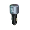 Автомобільний зарядний пристрій Joyroom 120W 2xUSB-C/USB-A with USB-C to USB-C Cable 100W Dark Grey (JR-CCN07)