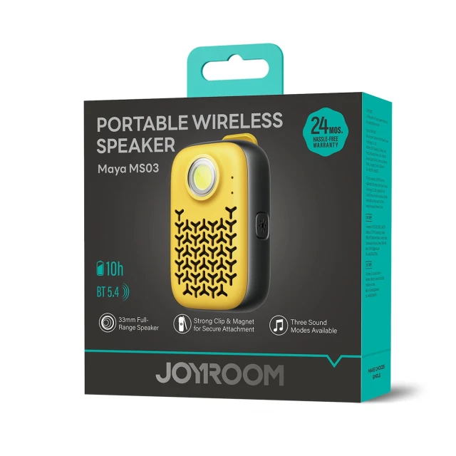 Колонка Bluetooth Joyroom Maya JR-MS03 Yellow (JR-MS03)