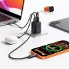 Зарядний пристрій Joyroom JR-TO1 GaN 45W USB-C Lightning USB-A Black (6956116790929)