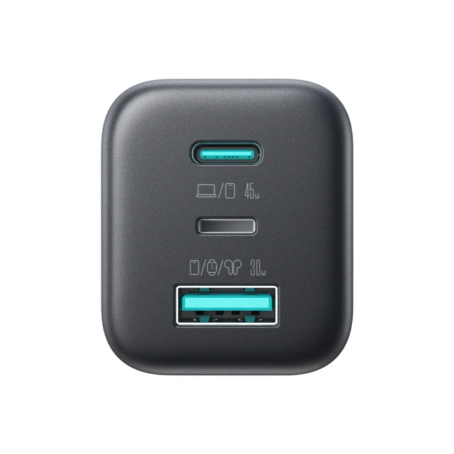 Зарядний пристрій Joyroom JR-TO1 GaN 45W USB-C Lightning USB-A Black (6956116790929)