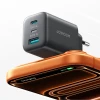 Зарядний пристрій Joyroom JR-TO1 GaN 45W USB-C Lightning USB-A Black (6956116790929)