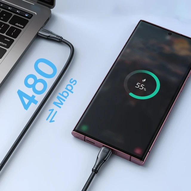 Кабель Joyroom Surpass 60W USB-C - USB-C 0.25m Black (S-A11)