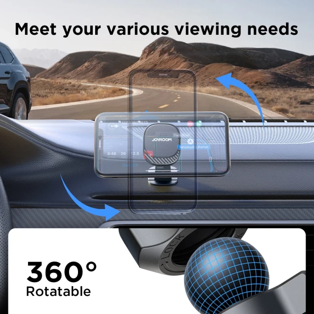 Автотримач Joyroom Magnetic Car Phone Holder Dashboard Black (JR-ZS400_DASH)