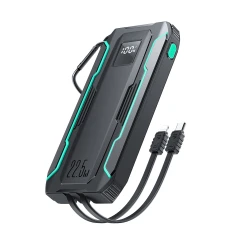 Портативний зарядний пристрій Joyroom 10000mAh 22.5W USB-A/USB-C with Built-in Lightning/USB-C Cable Black (JR-L017)