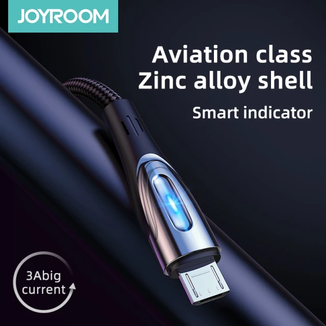 Кабель Joyroom Sharp Series USB-A to micro USB 1.2 m Black (S-M411_1.2)