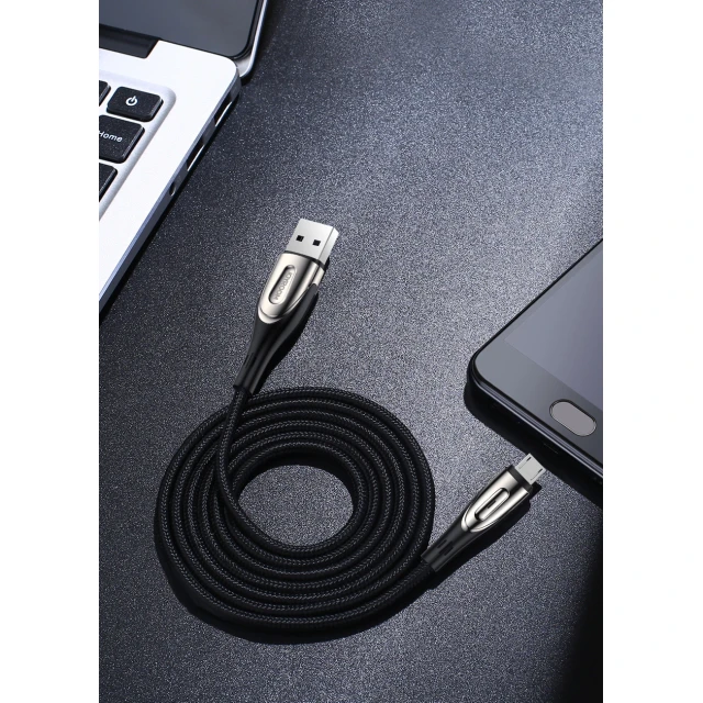 Кабель Joyroom Sharp Series USB-A to micro USB 1.2 m Black (S-M411_1.2)