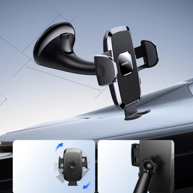 Автотримач Joyroom Mechanical Car Holder Universal Cockpit/Window Black (JR-ZS259_Wind)