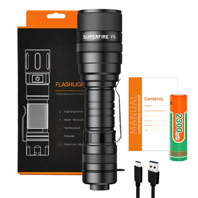Фонарик Superfire F5 1100lm USB (F5)