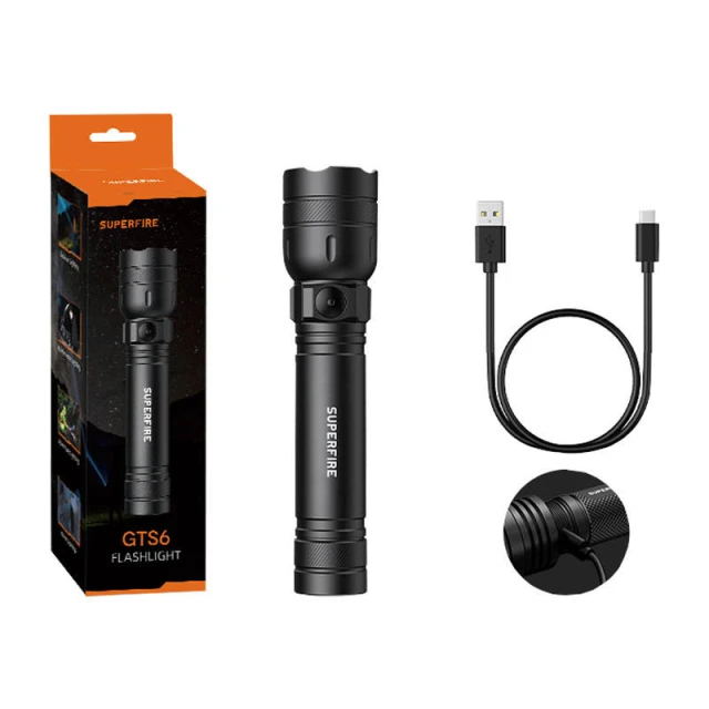 Фонарик Superfire GTS6 360lm USB-C (GTS6)