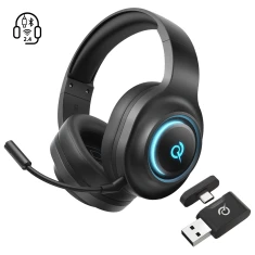 Навушники ігрові QCY Heroad V200 Tri-Mode 7.1 240h мікрофон знімний Black (6957141410981)