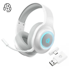 Навушники ігрові QCY Heroad V200 Tri-Mode 7.1 батарея 240h мікрофон White (6957141410998)
