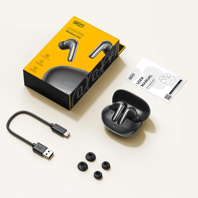 Навушники бездротові QCY MeloBuds N20 вушні ANC White (6957141411285)