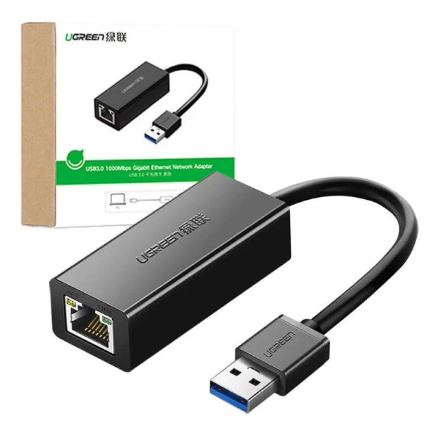 Адаптер Ugreen USB-A to RJ45 Black (CR111)