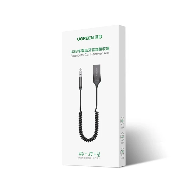 Аудіоадаптер Ugreen Bluetooth 5.0 USB-A to Mini Jack 3.5mm Black (6957303805440)