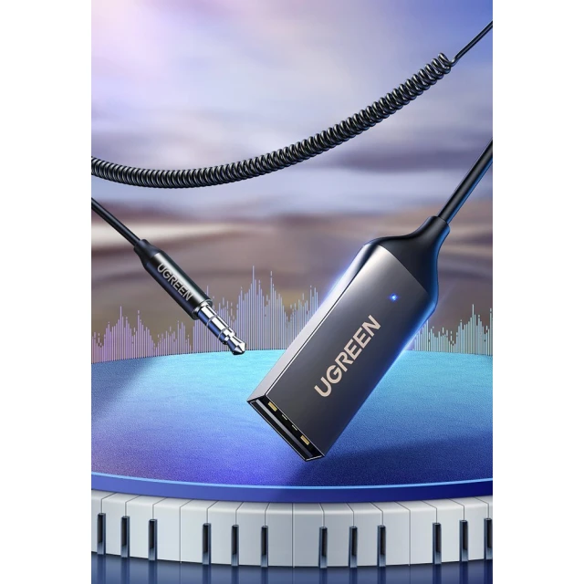 Аудіоадаптер Ugreen Bluetooth 5.0 USB-A to Mini Jack 3.5mm Black (6957303805440)