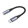Адаптер Ugreen AV161 mini jack 3.5 mm / USB-C 10 cm сірий (AV161)