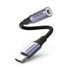 Адаптер Ugreen AV161 mini jack 3.5 mm / USB-C 10 cm сірий (AV161)