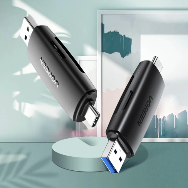 Адаптер Ugreen USB-A/USB-C to SD/micro SD Black (6957303805860)