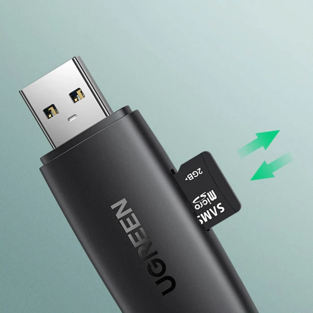 Адаптер Ugreen USB-A/USB-C to SD/micro SD Black (6957303805860)