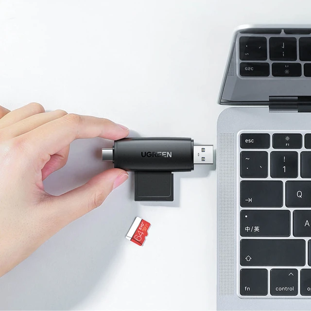 Адаптер Ugreen USB-A/USB-C to SD/micro SD Black (6957303805860)