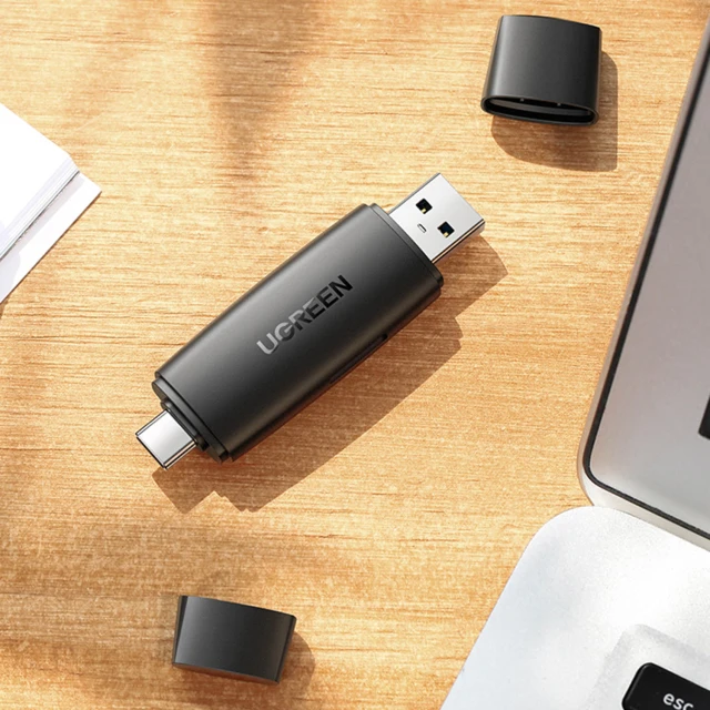 Адаптер Ugreen USB-A/USB-C to SD/micro SD Black (6957303805860)