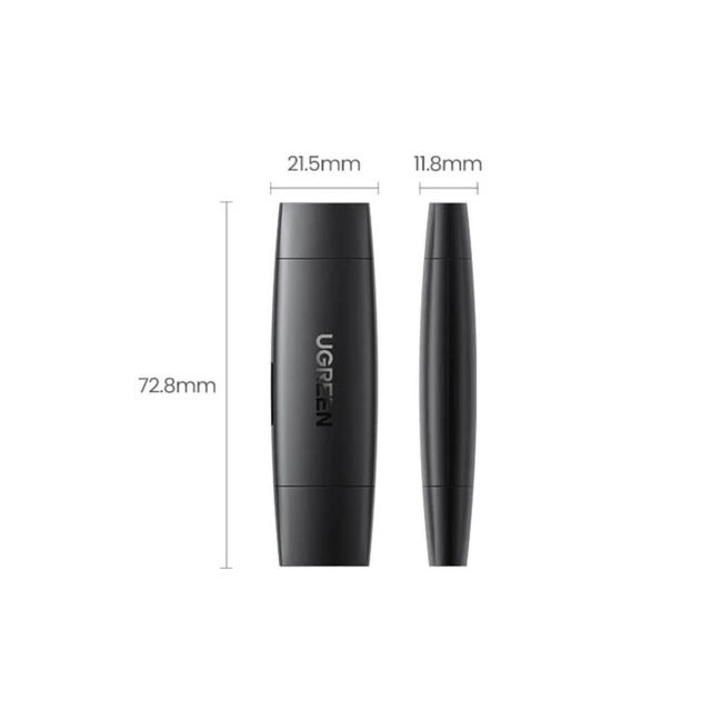 Адаптер Ugreen USB-A/USB-C to SD/micro SD Black (6957303805860)