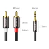 Кабель Ugreen Mini Jack 3.5mm to 2x RCA 5m Black (6957303807093)
