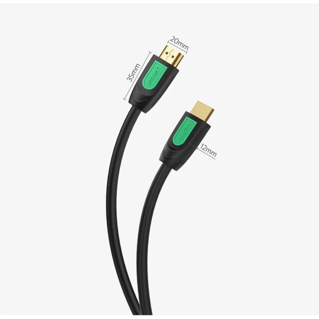 Кабель Ugreen HDMI 2.0 19pin 4K 60Hz 30AWG 2m Black (UGR347BLKYEL)