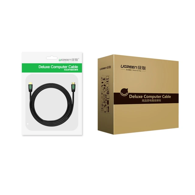 Кабель Ugreen HDMI 2.0 19pin 4K 60Hz 30AWG 2m Black (UGR347BLKYEL)