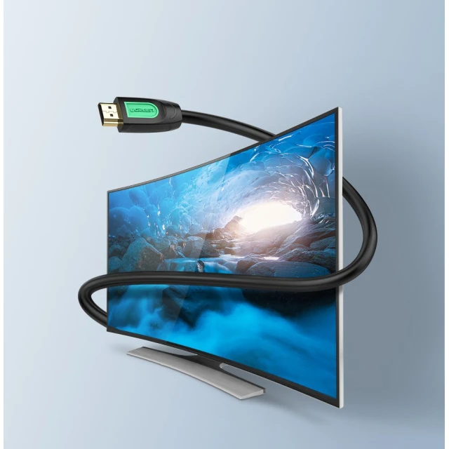 Кабель Ugreen HDMI 2.0 19pin 4K 60Hz 30AWG 2m Black (UGR347BLKYEL)