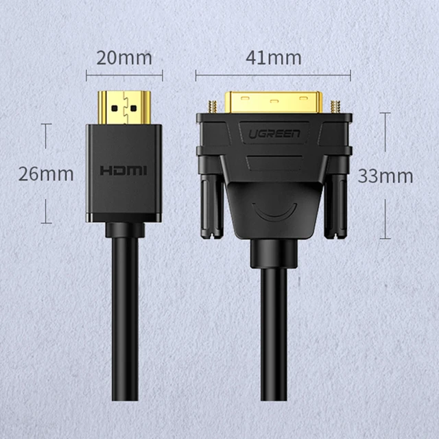 Кабель Ugreen HDMI to DVI 2m Black (6957303811359)