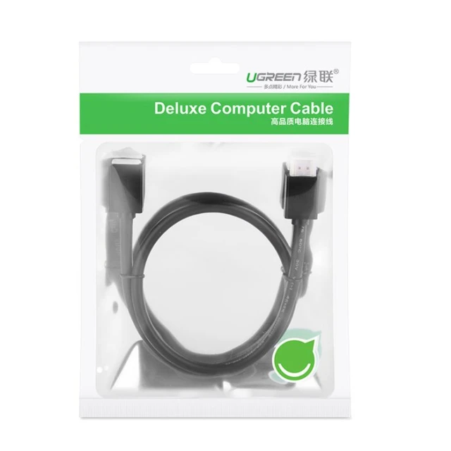 Кабель-адаптер Ugreen HDMI to HDMI 4K 10.2Gbps 340MHz 0.5m Black (UGR358BLK)