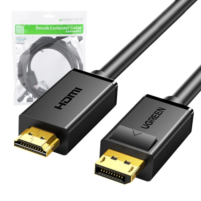 Кабель Ugreen DP101 DisplayPort - HDMI FullHD 1m черный (10238)