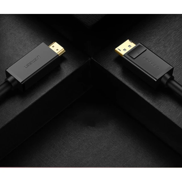 Кабель Ugreen DisplayPort to HDMI 4K 30Hz 32AWG 1.5m Black (6957303812394)