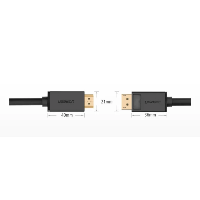 Кабель Ugreen DisplayPort to HDMI 4K 30Hz 32AWG 1.5m Black (6957303812394)