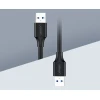 Кабель Ugreen USB-A 2.0 to USB-A 2.0 0.5m Black (6957303813087)