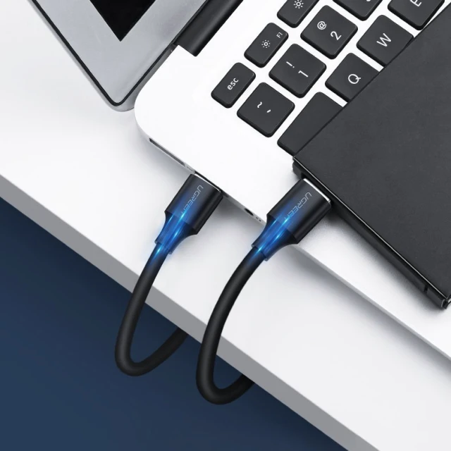Кабель Ugreen USB-A 2.0 to USB-A 2.0 0.5m Black (6957303813087)