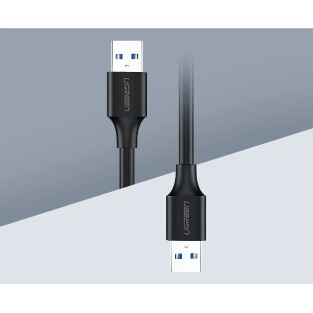 Кабель Ugreen USB-A 2.0 to USB-A 2.0 1m Black (6957303813094)