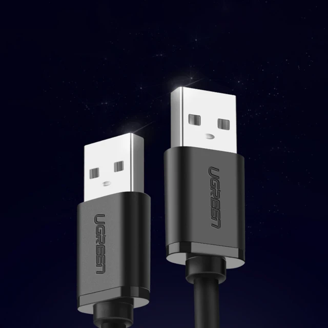 Кабель Ugreen USB-A to USB-A 1.5m Black (6957303813100)