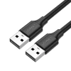 Кабель Ugreen USB-A 2.0 to USB-A 2.0 2m Black (6957303813117)